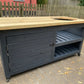 Large BBQ table with Green Egg cut out