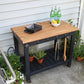 BBQ Table, Pizza oven and preparation station