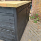 Large BBQ table with cupboard and double shelf